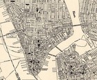 1943 Vintage Manhattan City Map New York City Street Map Modern Wall Decor 2046