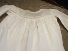 Antique Vintage Baby s Child s Handmade White Cotton Embroidered Lace 32  Dress