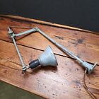 Vintage Industrial Oc White Articulating Shop Light Lamp A  Clean Machinist