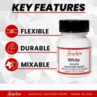 Angelus Acrylic Leather Paint  1 Fl Oz  White - 1 Oz  pack Of 1   