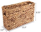  Hand-woven Narrow Water Hyacinth Holder Wicker Basket  15 5 X 5 5 X 9 75 Inch 
