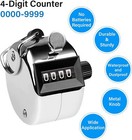 4 Digit Number Dual Clicker Golf Hand Tally Counter Metal Handy Convenient Us