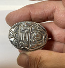 Vintage Sterling Silver Egyptian Pharaonic Beetle Snake Pill Box Hallmarked