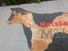 Vintage Holstein Milk Cow Die Cut Tin Advertising Trade Sign Painted Dairy Farm