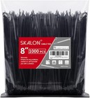 Zip Ties 8 Inch 1000 Pack  40lbs Tensile Strength  Black Cable Ties  Wire Tie   