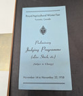 The Royal Agricultural Winter Fair Horse Show Program Toronto 1958   1961 Vtg