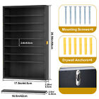 Lockable Shot Glass Display Case Collectors Cabinet Storage Wooden Shadow Box 