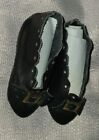Beautiful Leather Shoes For Antique Doll  W  Makers Mark   Size 2 5  By 3 4 