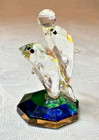 Two Faceted Crystal Dolphins With Ball