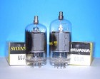 6gj5 Nos Sylvania Radio Amplifier Audio Vintage Vacuum Tubes 2 Valves Tested