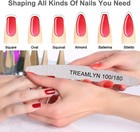 10 Pcs Nail Files 100 180 Grit Heavy Duty Acrylic Natural Nails