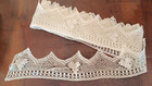 Filet Lace   Border  Beige Color   Crocheted   Length 4 85 Meters