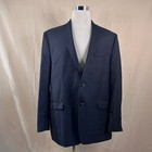 Lrl Ralph Lauren 48l Suit 42x31 100  Wool Blue Navy Plaid Two Button Vented