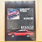 1984 Renault Fuego 2 2 Turbo Red Coupe Vintage Print Ad Rally Car Auto Advert