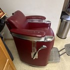 Koken Burgundy red Upholstery Reclining Antique Barber Chair W  Footrest D136410