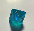 Chessex One D8 Borealis Teal And Gold