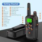 Erelis Long Range Walkie Talkies With 22 Frs Channels  Adults Black 
