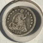 1848 Seated Liberty Half Dime