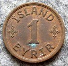 Iceland Christian X 1940 1 Eyrir Bronze Wwii Coinage Yes We Do Combine Postage