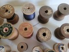 Vintage Lot Of 32 Wooden Thread Spools Some With Thread Corticelli Star Clark