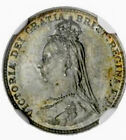 Ngc Ms66  1887 Queen Victoria Threepence  Beautiful Toning