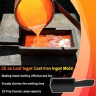 Bzsunway 25 Oz Loaf Ingot Cast Iron Mold For 7 87 Inches  Gold silver 