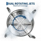 14  Pressure Washer Surface Cleaner With 4 Wheels For Patio   Driveways 4000 Psi