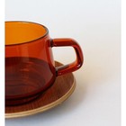 Kinto Sepia Cup   Saucer 270ml Set - Shipped Via Yu-pack
