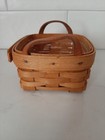 1994 Longaberger Sweet Basil Herb Booking Small Woven Basket Protector Prod Card