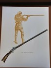 Vintage Original Bob Wood Western Art Prints Rifles And Pistols Set Of 6