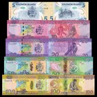 Solomon Islands 5 10 20 50 100 Dollars  2019-2023 set Of 5 Unc Notes  Mixed Year