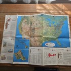 United Air Lines Mixed Lot  Air Atlas Fold-out Usa Map  Timetables  Tickets