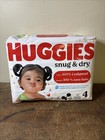Huggies Snug Dry Size 4 Diapers 22-37 Lbs 27 Count Leakproof Fragrance Free 