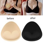 Bra Support Pads For Women Nylon Sponge Insert Replacement Size M Black Nude