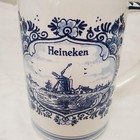 Heineken Delft Blue Holland Hand Painted Ceramic Beer Mug Stein