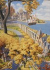 Rob Gonsalves   On The Upswing   Newly Custom Framed Art Print Magic Realism