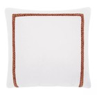 New Rose Tree Brynne 26  Euro Pillow Sham White   Salmon Border