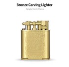 Luxury Gold Cigar Torch Lighter Set  Ashtray  Cutter  Tube  Stand