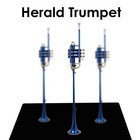 Flag Trumpet Bb Pitch Shinning Blue Brass With Case Super Hard Case