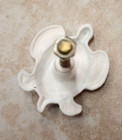 Shabby White Turtle Cabinet Knob Coastal Nautical Hardware Cast Iron