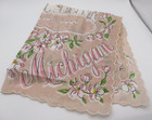 Vtg Michigan Souvenir Hanky Handkerchief