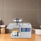 Stainless Electric Oil Press Machine Tabletop Cold   Hot Press Oil Machine 820w