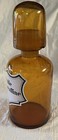 Unusual Large Antique Amber Glass Apothecary Pharmacy Jar Paraffin Oil