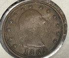 1863 Civil War Token Coin Us George Washington Shield