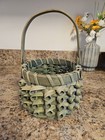 Vintage Curl Weave Basket With Handle