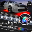 4pc 5050 Rgb Led Strip Under Car Tube Underglow Underbody System Neon Lights Kit