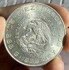        1955 Mexico Hidalgo 10 Peso Silver 90  Coin  Asw 0 8359  Bu       