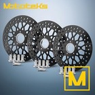 11 8 Harley Mesh Rotor W  Brake Pad For Harley Touring Bagger Front   Rear Set