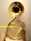 Sousaphone 16  Bell Size Of Pure Brass Metal In Golden  Case Box   Free Shipping