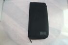 Coach- Passport  Credit Card ticket Holder -full Zipper - Nylon   Leather Trim